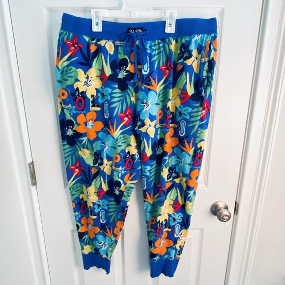 Polo Ralph Lauren Pajama Pants Mens XL Tropical Hawaiian Jogger Lounge Sleep - Picture 1 of 5